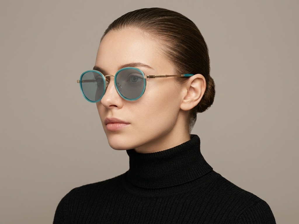 BS2012-2688_Blue_Oval_Metal_Sunglasses-tryon_female