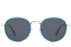 BS2012-2688_Blue_Oval_Metal_Sunglasses_front