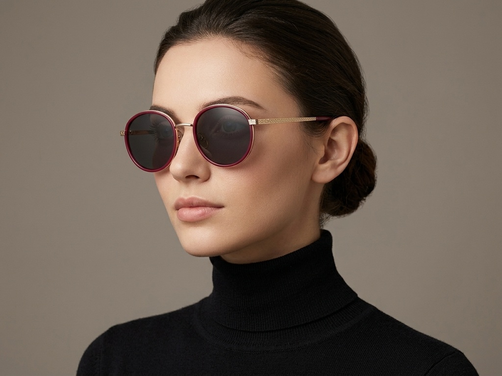 BS2012-2690_Red_Oval_Metal_Sunglasses-tryon_female