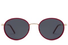 BS2012-2690_Red_Oval_Metal_Sunglasses_front