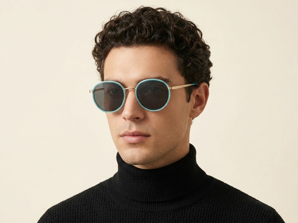 BS2012-2692_Blue_Oval_Metal_Sunglasses-tryon_male