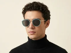 BS2012-2692_Blue_Oval_Metal_Sunglasses-tryon_male