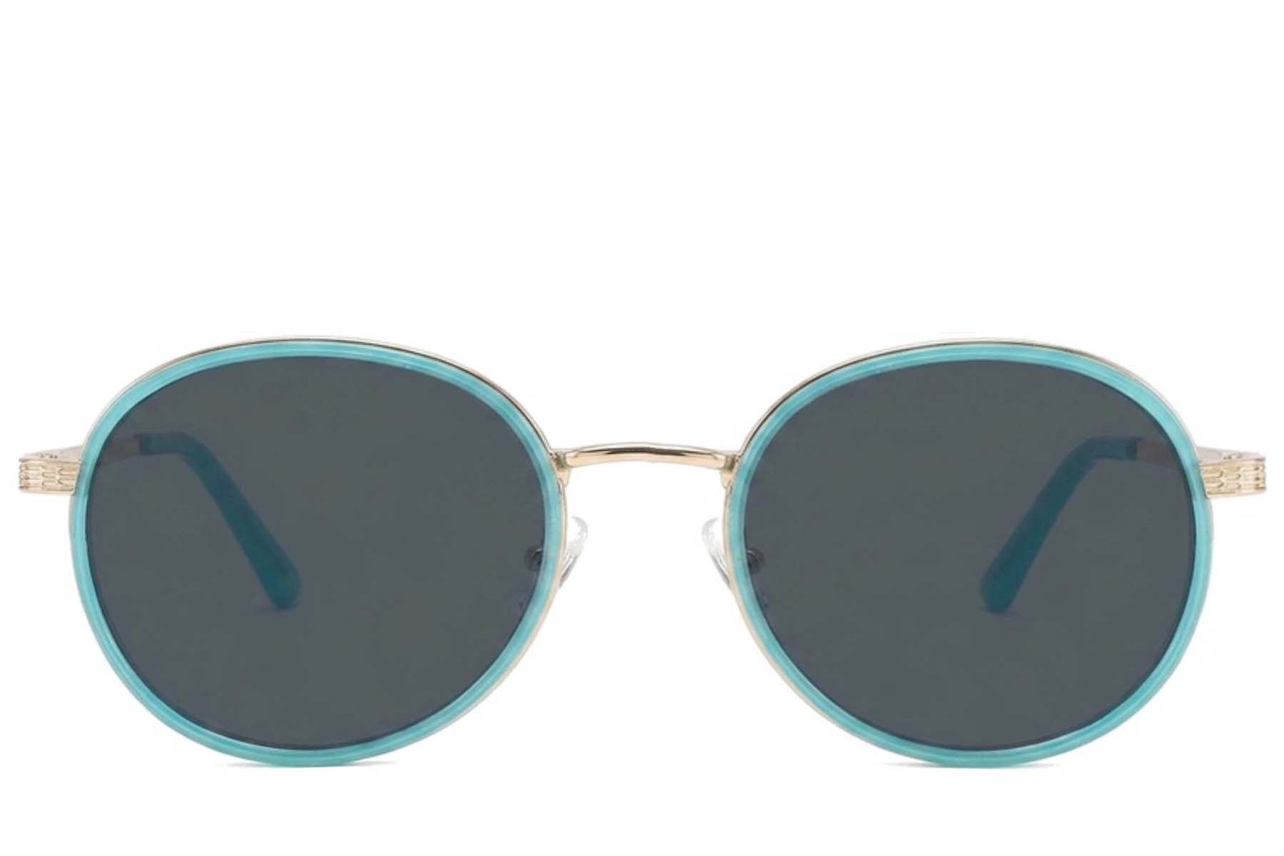 BS2012-2692_Blue_Oval_Metal_Sunglasses_corner-front