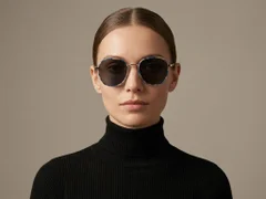 BS2012-2695_Blue_Oval_Metal_Sunglasses-tryon_female