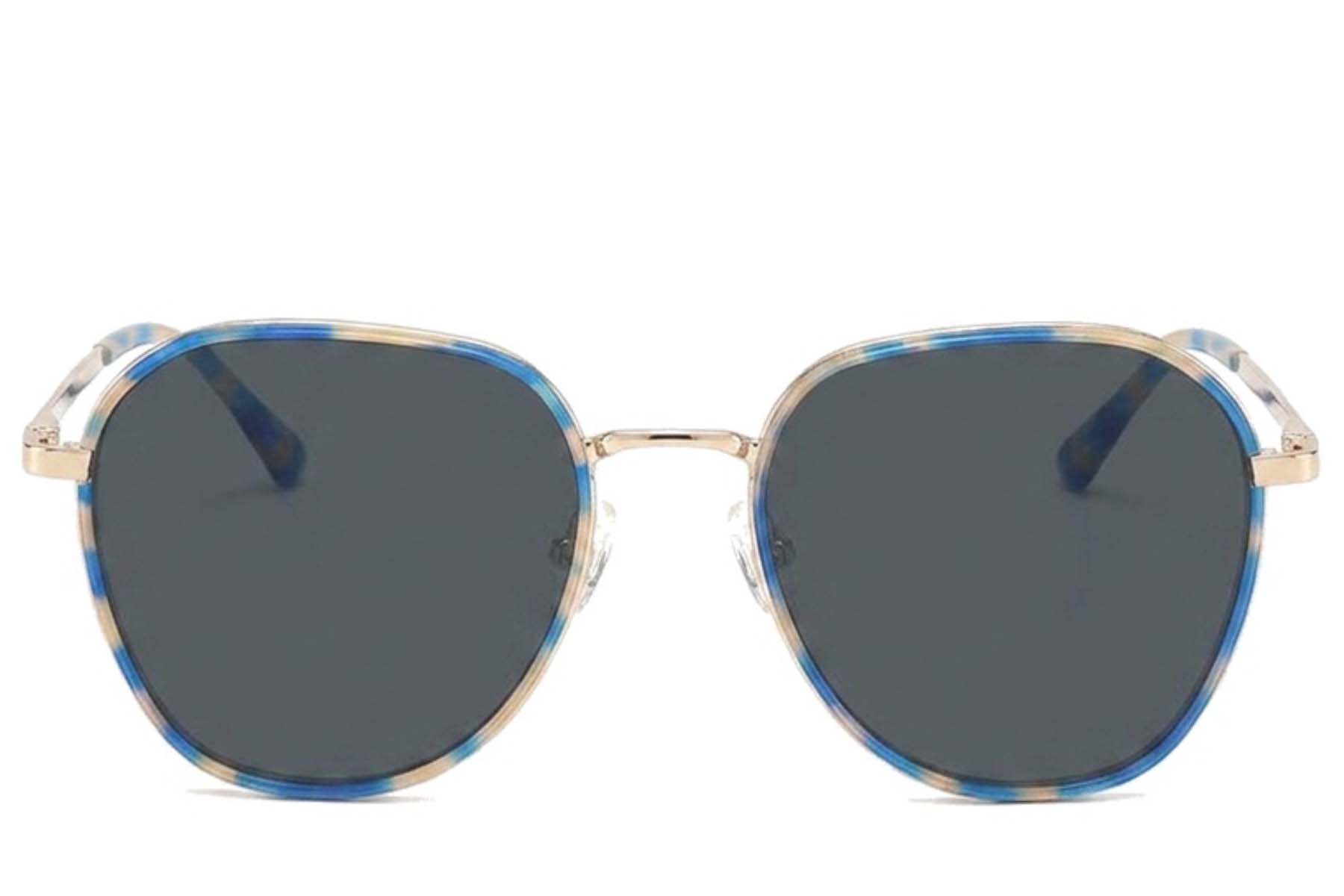 BS2012-2695_Blue_Oval_Metal_Sunglasses_corner-front