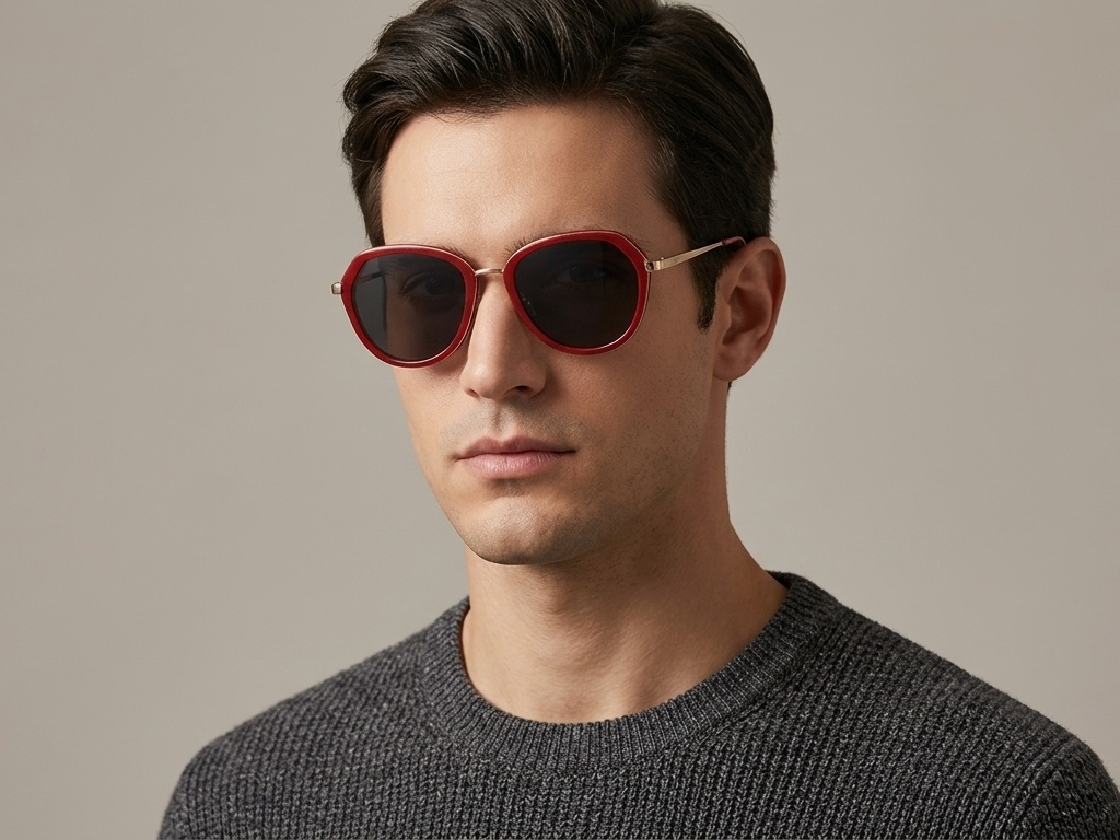 BS2012-2699_Red_Geometric_Metal_Sunglasses-tryon_male