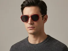 BS2012-2699_Red_Geometric_Metal_Sunglasses-tryon_male