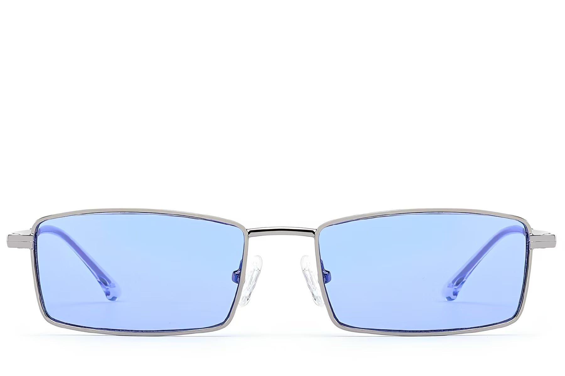 BS2012-2711_Grey_Rectangular_Metal_Sunglasses_front