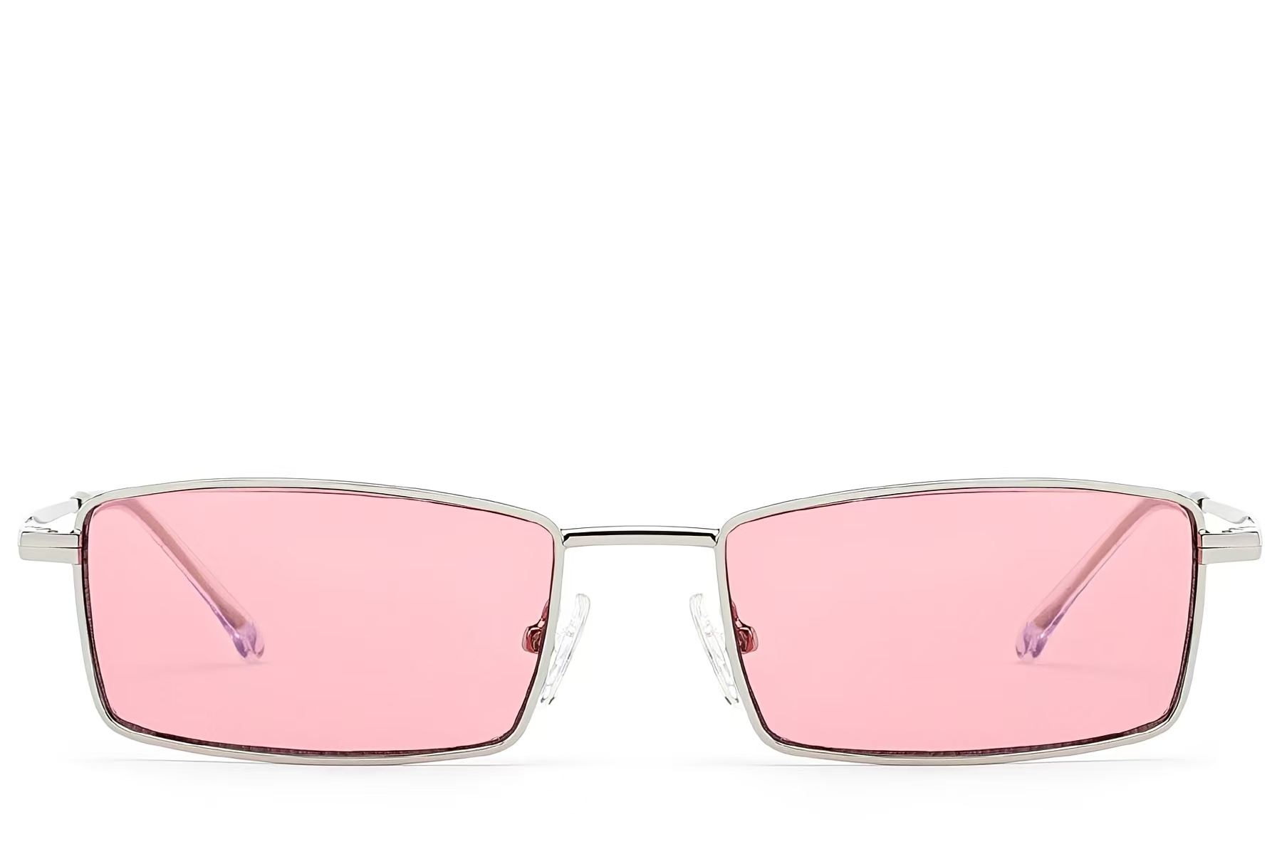 BS2012-2713_Silver_Rectangular_Metal_Sunglasses_front