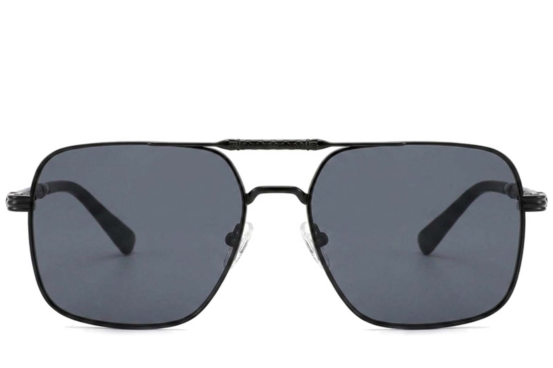 BS2012-2715_Black_Aviator_Metal_Sunglasses_corner-front