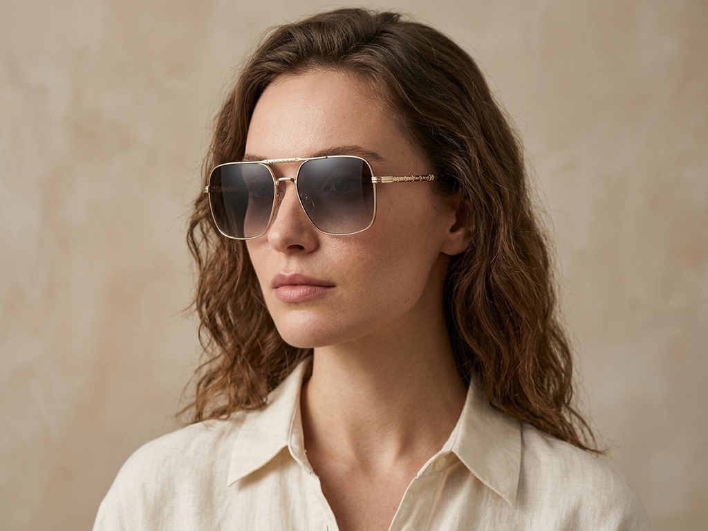 BS2012-2717_Golden_Aviator_Metal_Sunglasses-tryon_female