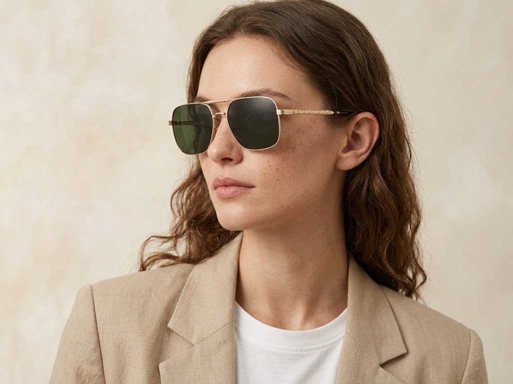 BS2012-2719_Golden_Aviator_Metal_Sunglasses-tryon_female