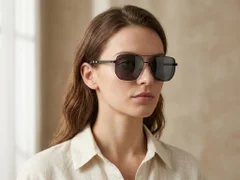 BS2012-2720_Black_Aviator_Metal_Sunglasses-tryon_female