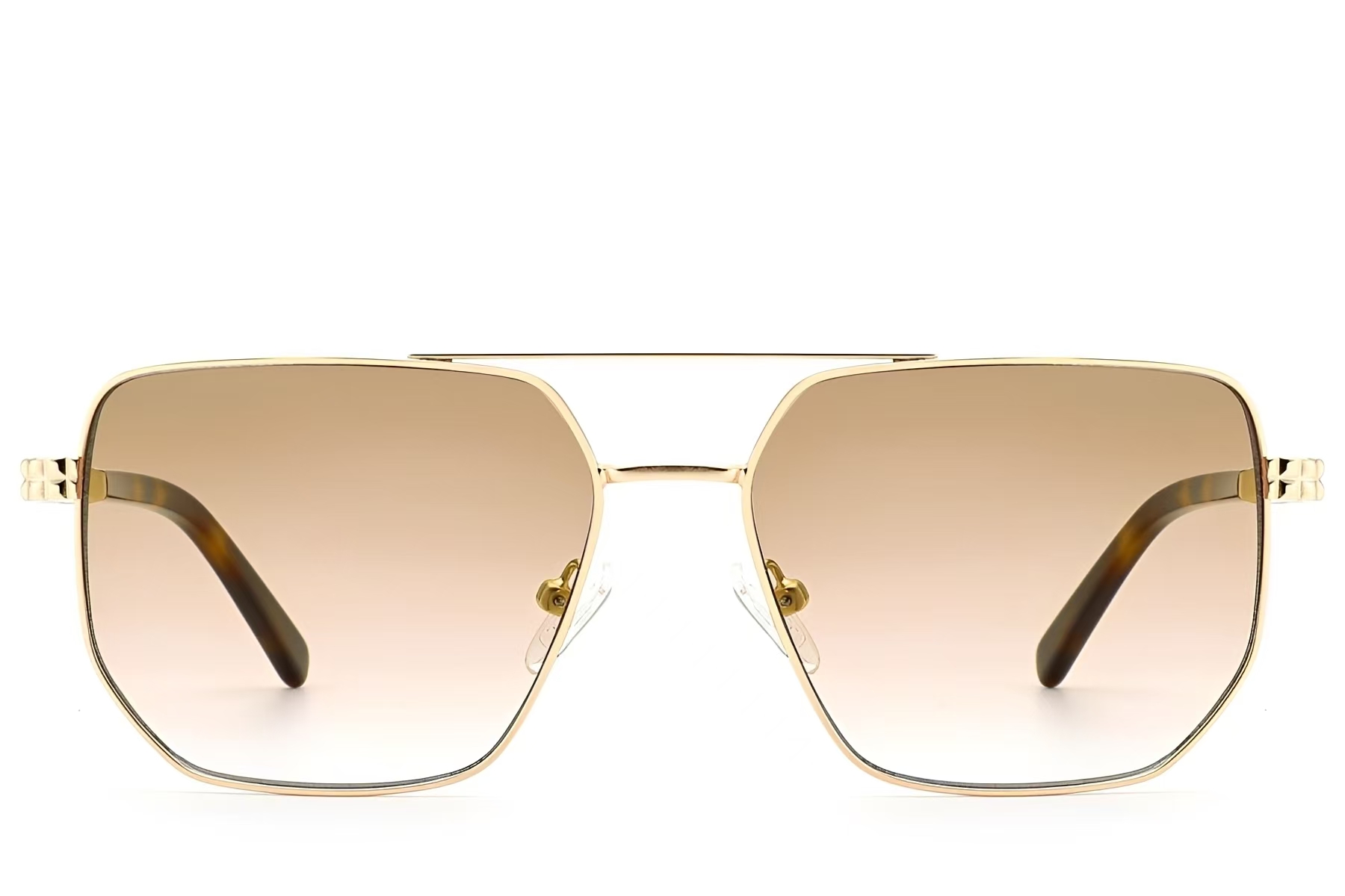 BS2012-2722_Golden_Aviator_Metal_Sunglasses_front