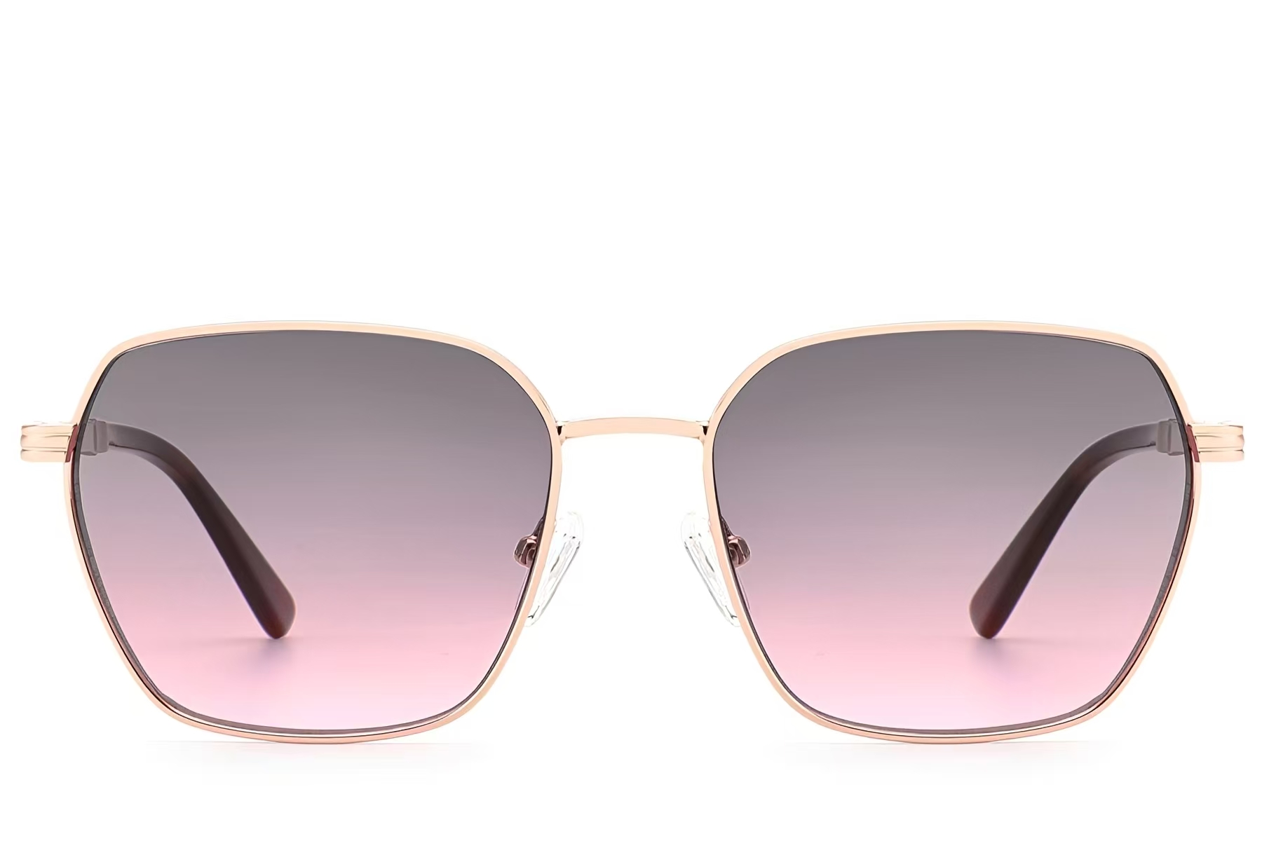 BS2012-2725_Pink_Geometric_Metal_Sunglasses_front