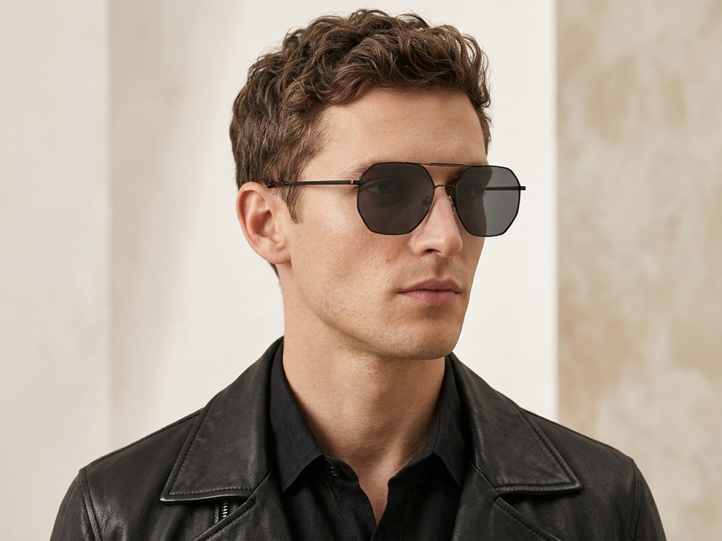 BS2012-2726_Black_Aviator_Metal_Sunglasses-tryon_male