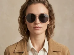 BS2012-2727_Grey_Aviator_Metal_Sunglasses-tryon_female