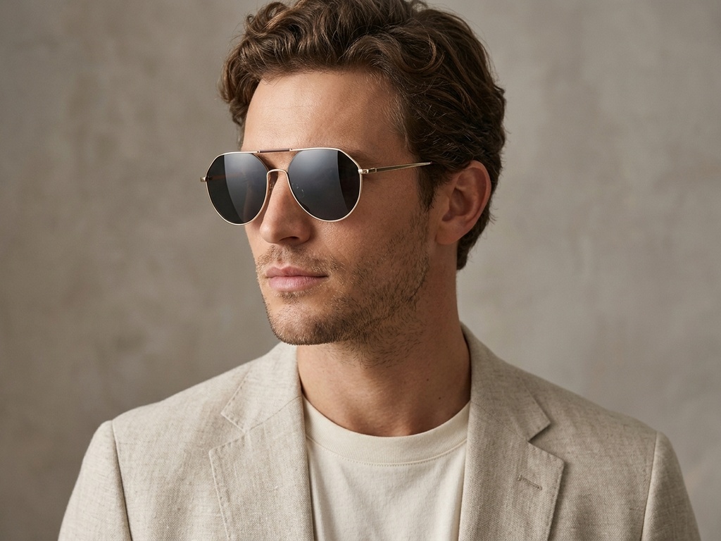 BS2012-2729_Golden_Aviator_Metal_Sunglasses-tryon_male