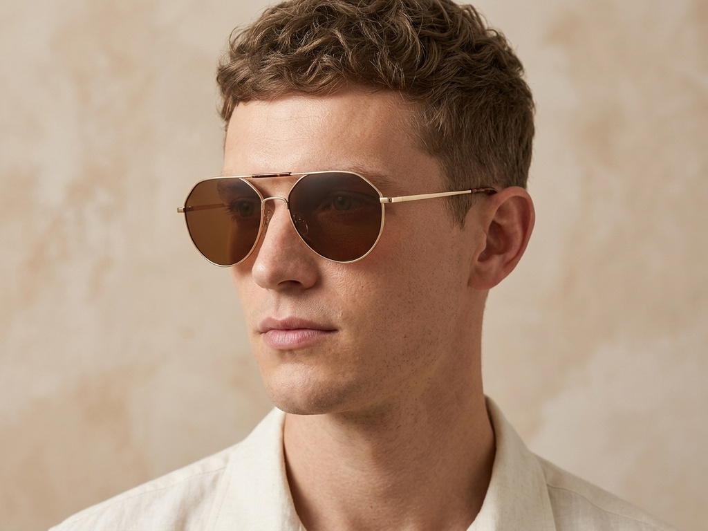 BS2012-2731_Golden_Aviator_Metal_Sunglasses-tryon_male