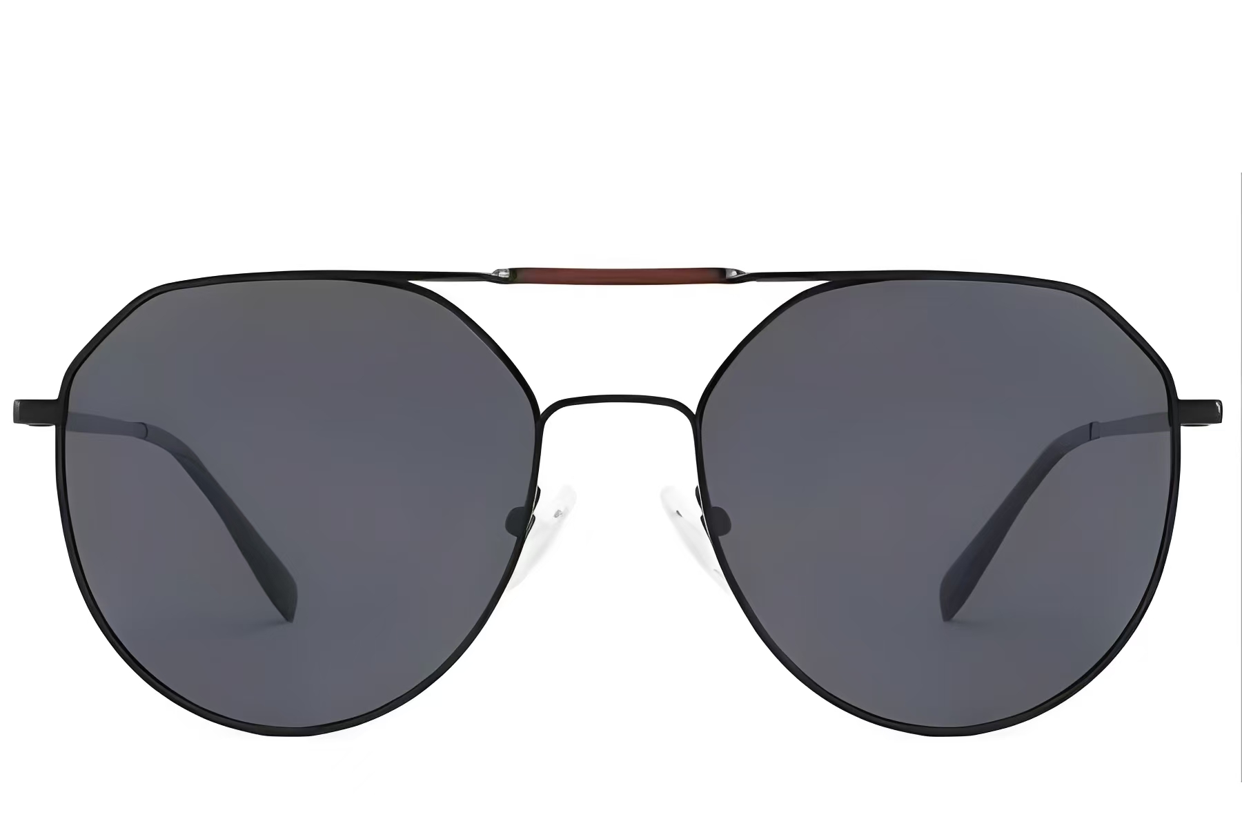 BS2012-2732_Black_Aviator_Metal_Sunglasses_front
