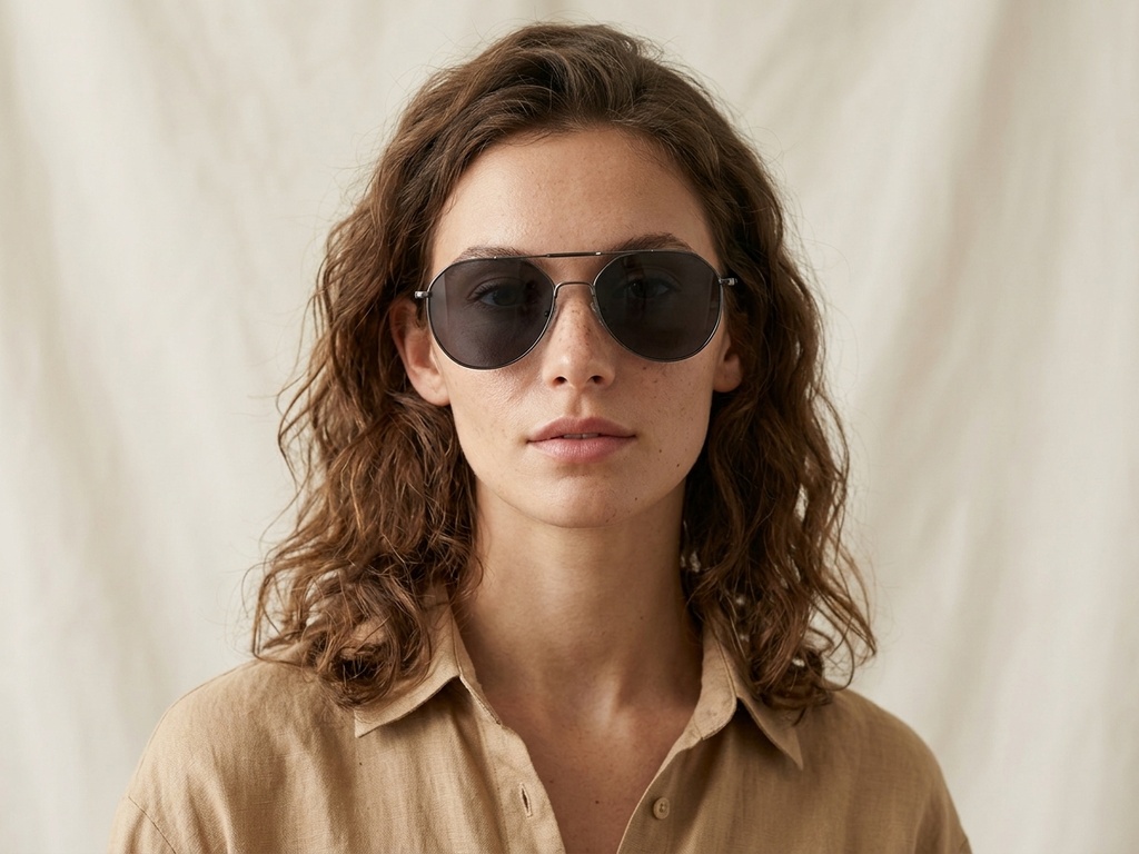 BS2012-2734_Grey_Aviator_Metal_Sunglasses-tryon_female