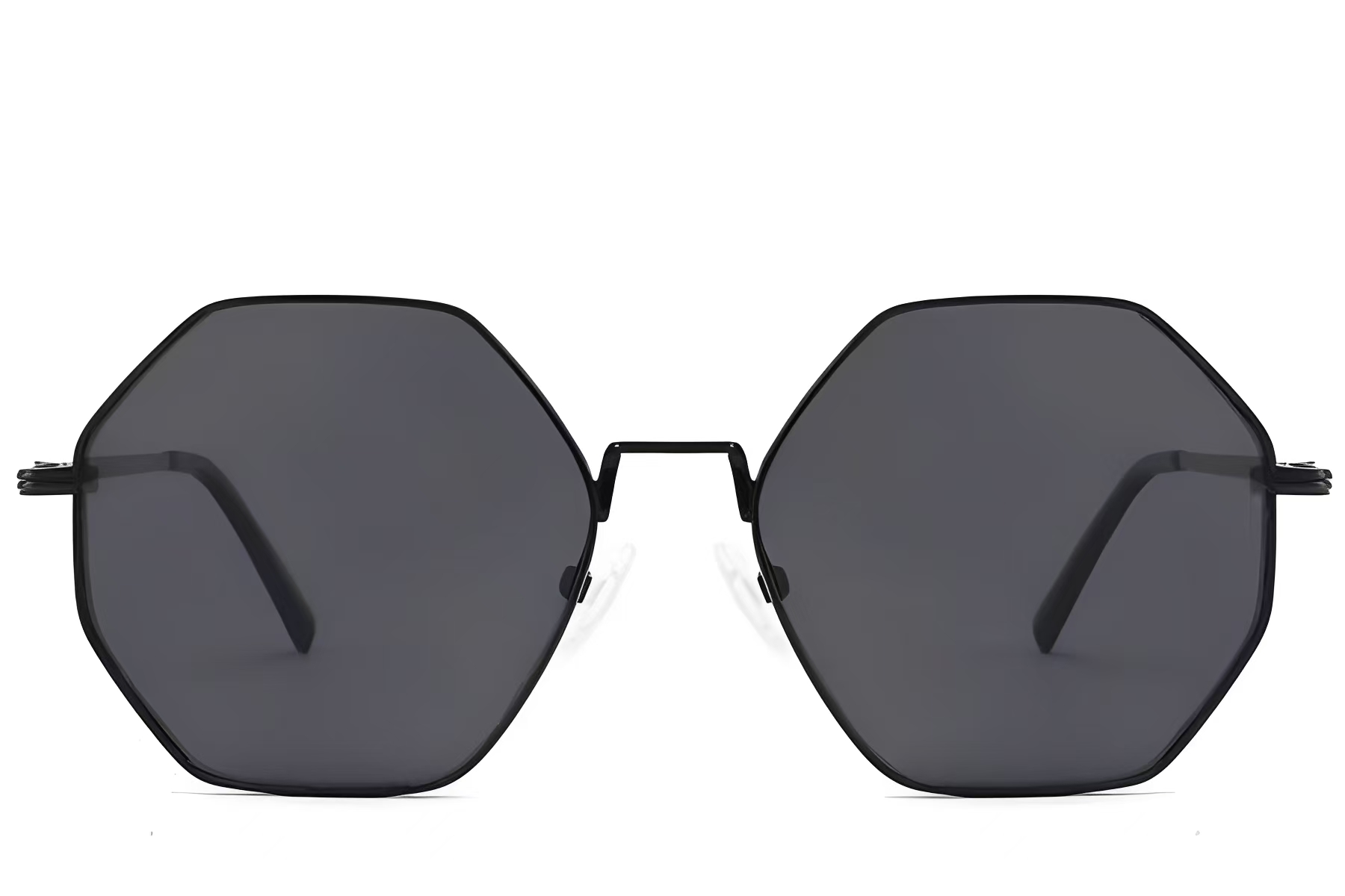 BS2012-2740_Black_Geometric_Metal_Sunglasses_front