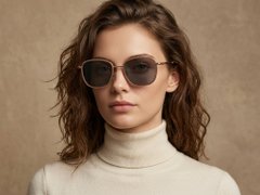BS2012-2747_Brown_Rectangular_Metal_Sunglasses-tryon_female
