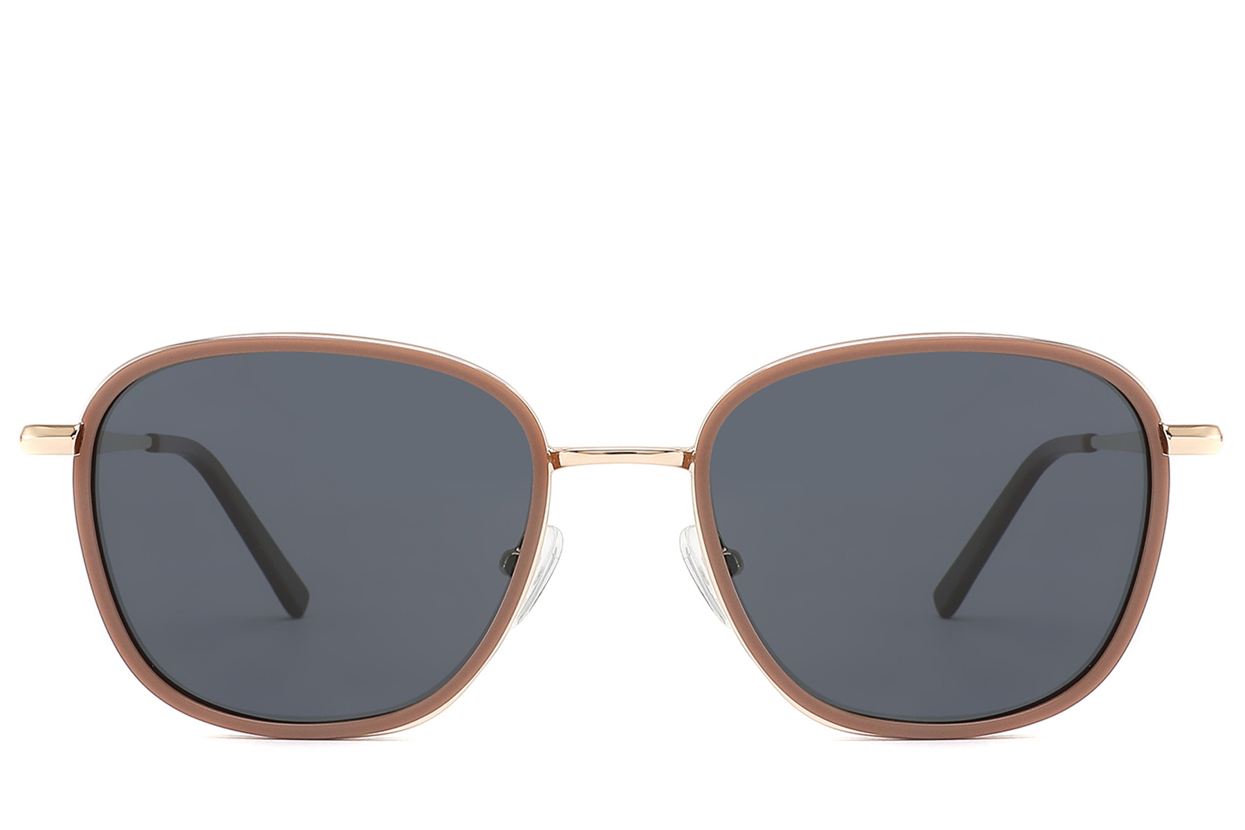 BS2012-2747_Brown_Rectangular_Metal_Sunglasses_front