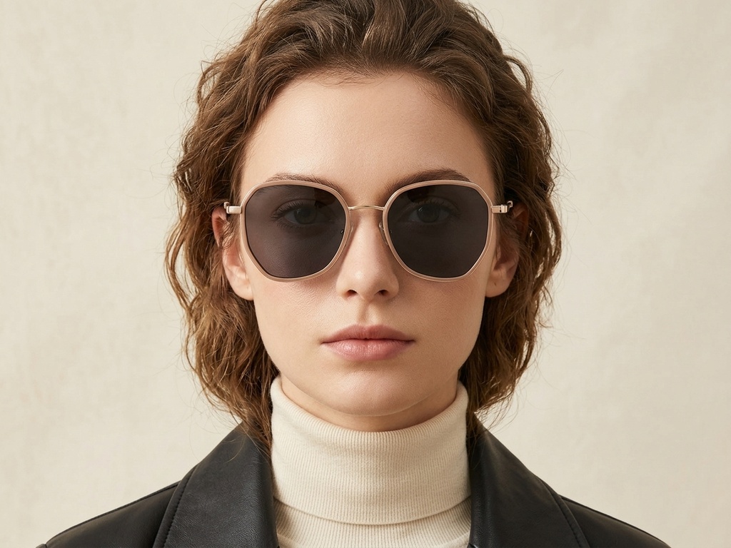 BS2012-2755_Brown_Geometric_Metal_Sunglasses-tryon_female