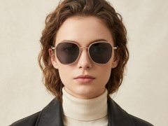 BS2012-2755_Brown_Geometric_Metal_Sunglasses-tryon_female