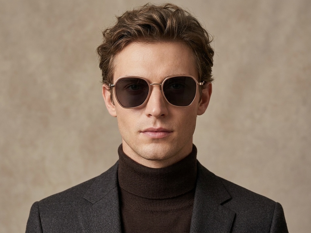 BS2012-2755_Brown_Geometric_Metal_Sunglasses-tryon_male