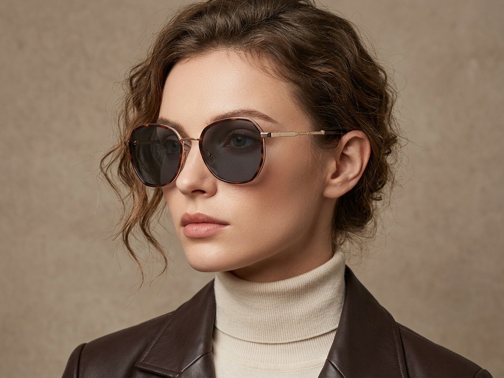 BS2012-2757_Tortoiseshell_Geometric_Metal_Sunglasses-tryon_female