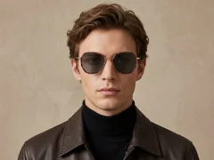 BS2012-2757_Tortoiseshell_Geometric_Metal_Sunglasses-tryon_male