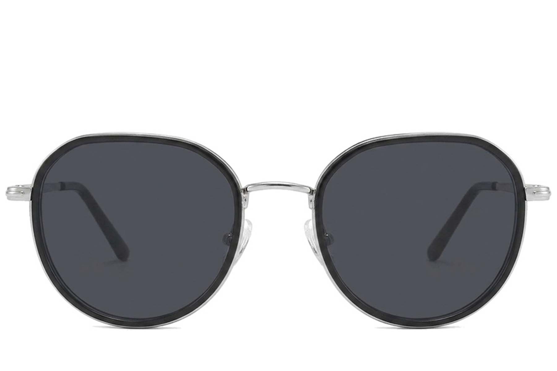 BS2012-2758_Black_Oval_Metal_Sunglasses-front