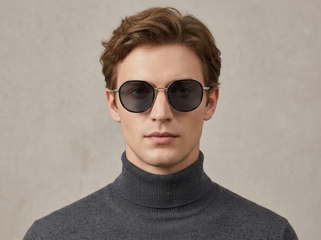 BS2012-2758_Black_Oval_Metal_Sunglasses-tryon_male