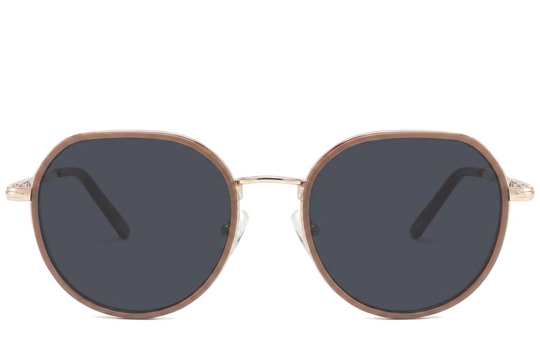 BS2012-2759_Brown_Oval_Metal_Sunglasses-front