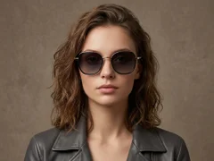 BS2012-2771_Black_Oval_Metal_Sunglasses-tryon_female