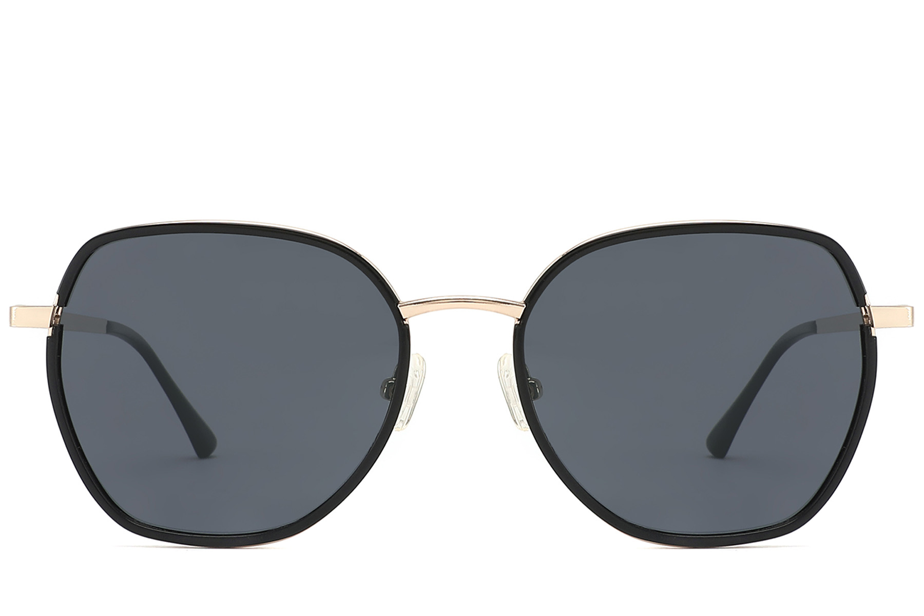BS2012-2771_Black_Oval_Metal_Sunglasses_front
