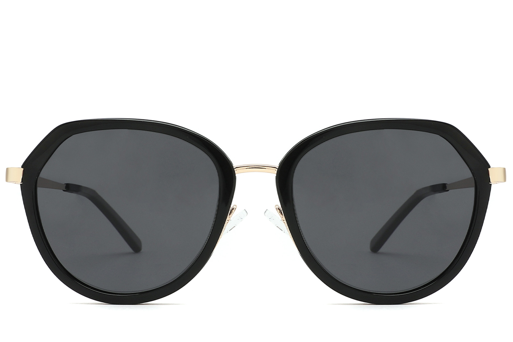 BS2012-2805_Black_Geometric_Acetate_Sunglasses_front