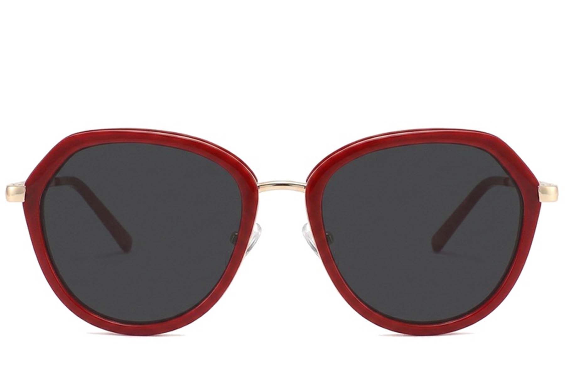 BS2012-2808_Red_Geometric_Acetate_Sunglasses-front