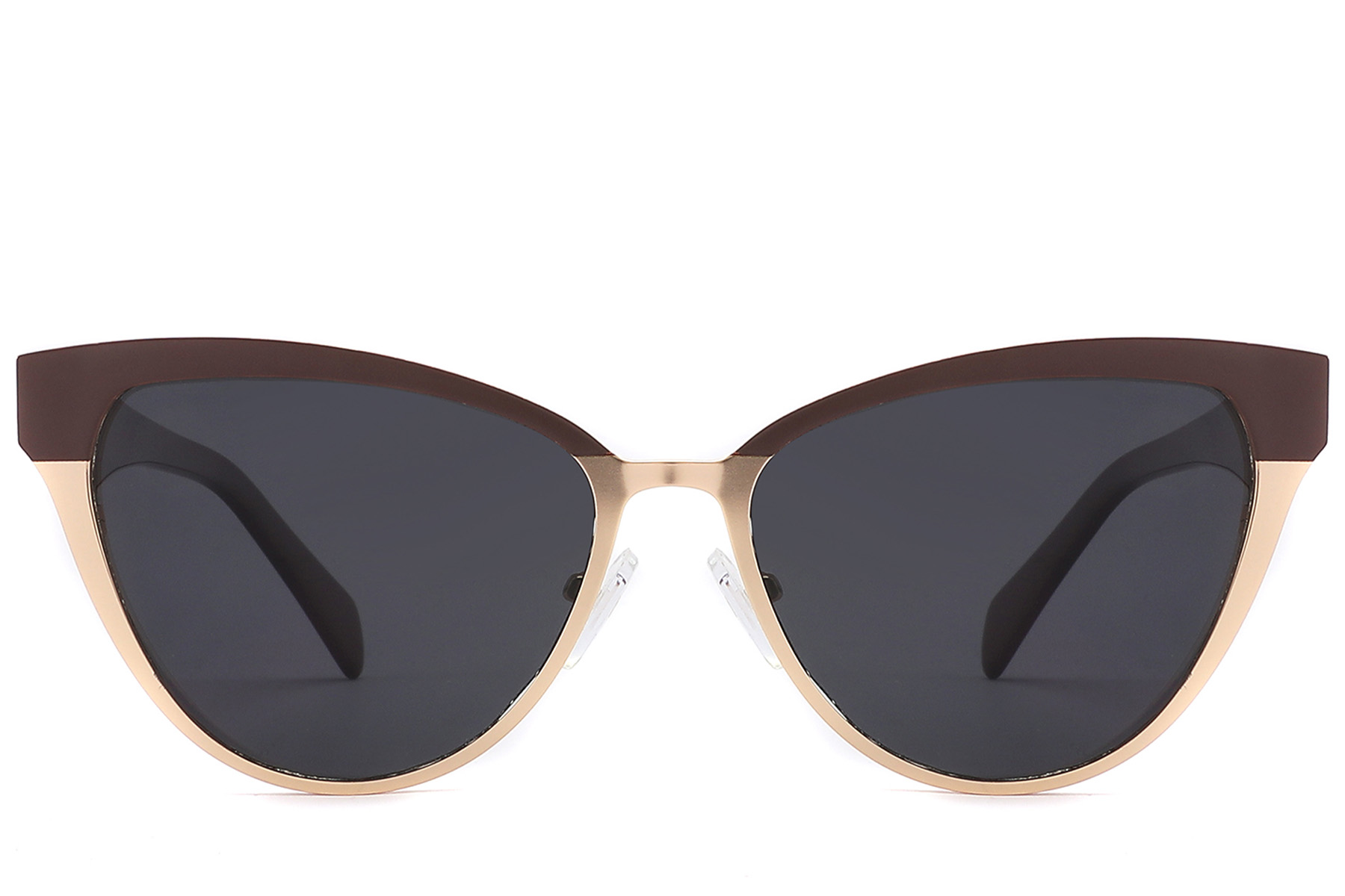 BS2012-2810_Brown_Butterfly_Metal_Sunglasses_front