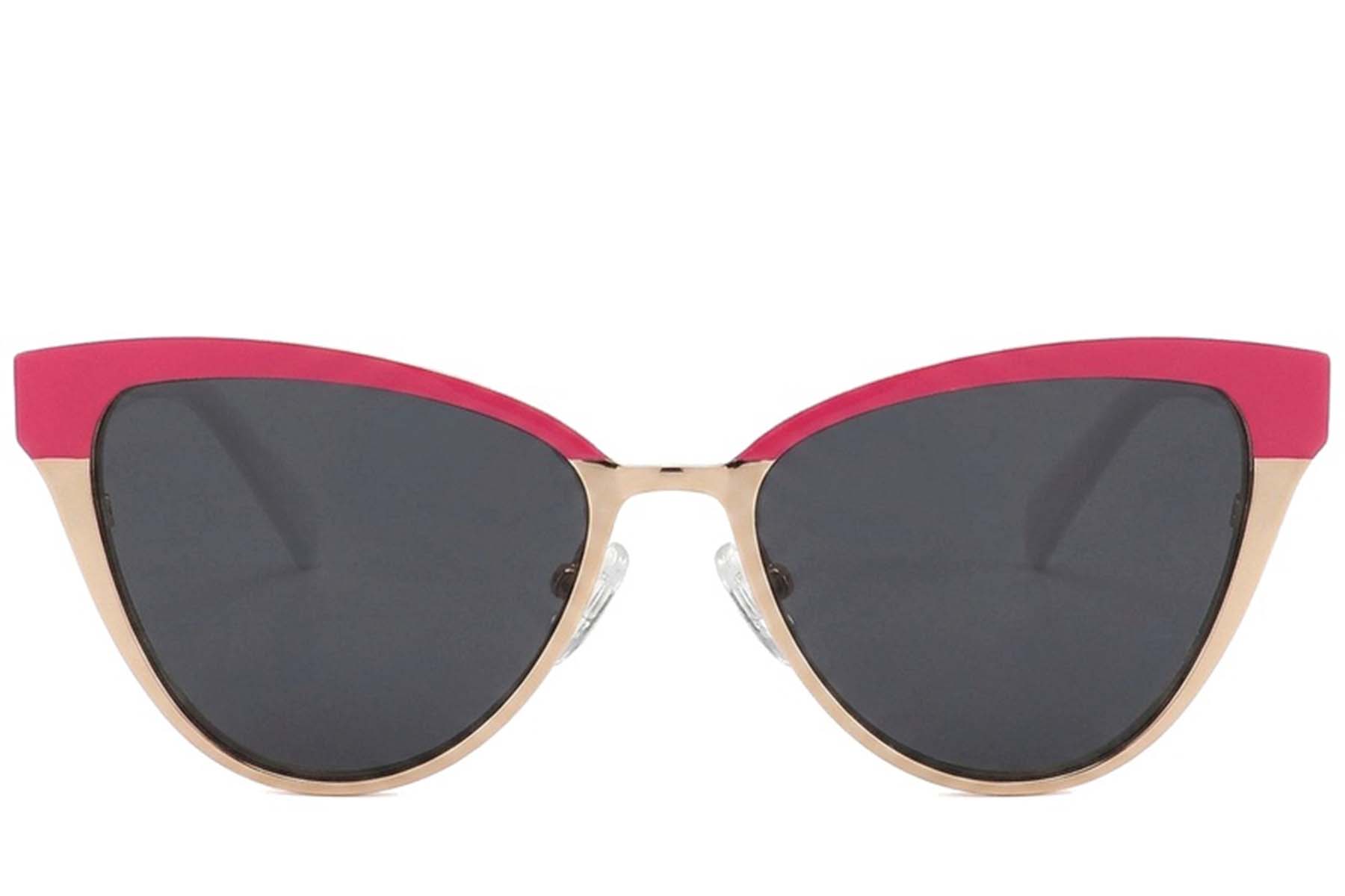 BS2012-2811_Pink_Butterfly_Metal_Sunglasses-front