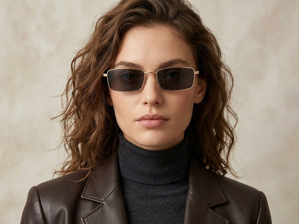 BS2012-2815_Golden_Rectangular_Metal_Sunglasses-tryon_female