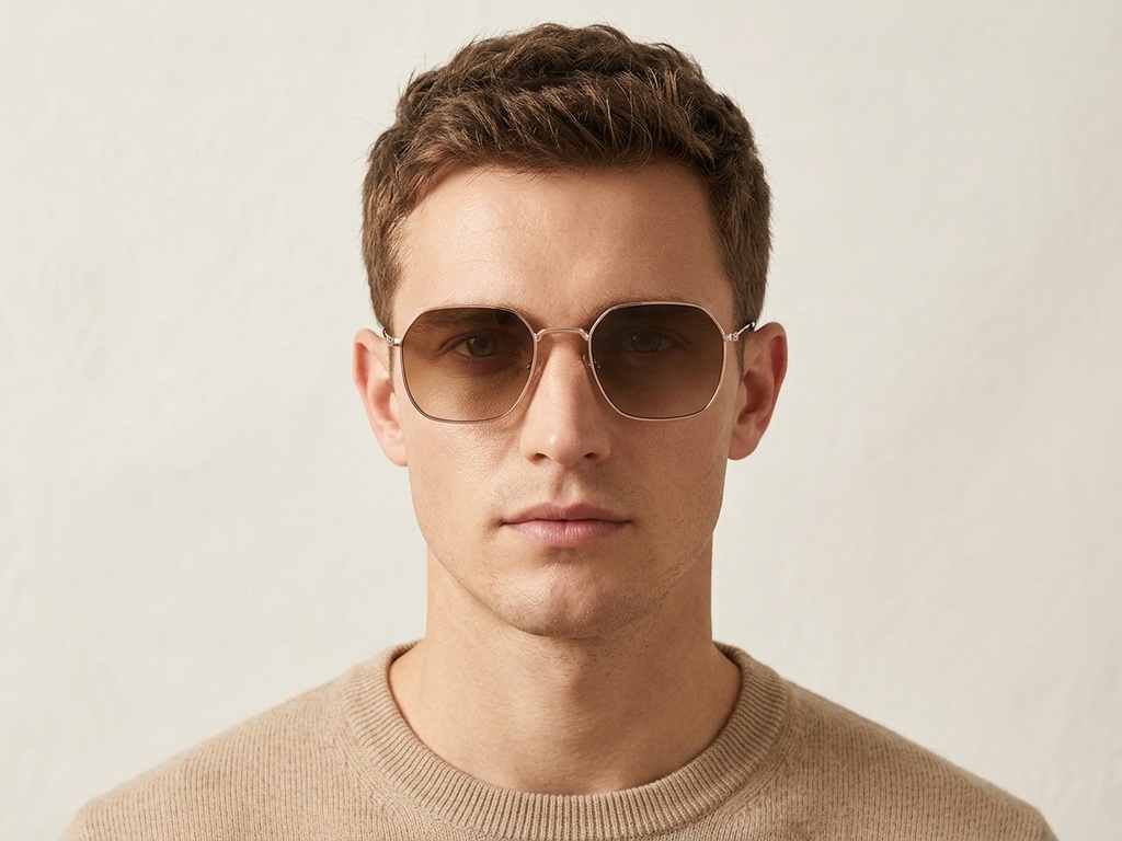 BS2012-2817_Pink_Geometric_Metal_Sunglasses-tryon_male