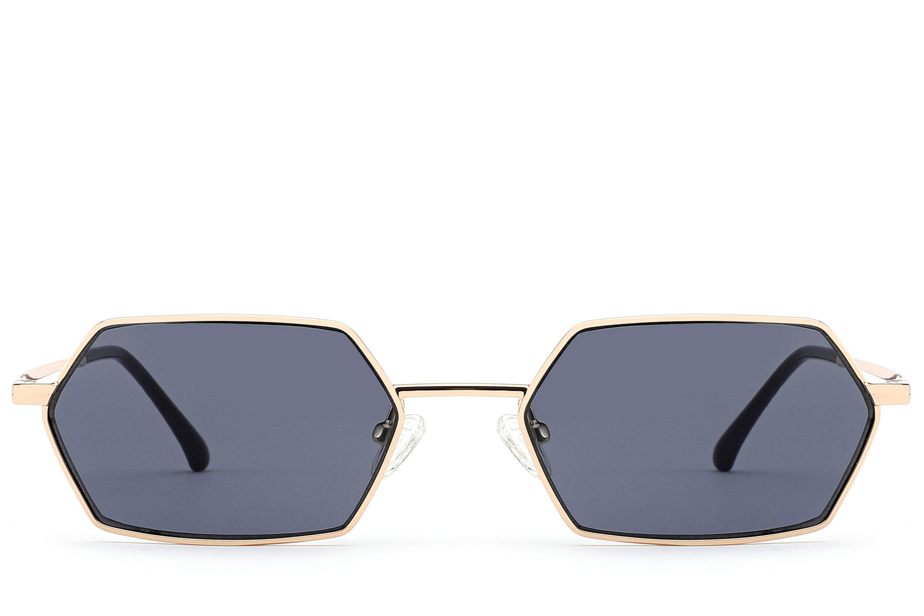 BS2012-2819_Golden_Geometric_Metal_Sunglasses_front