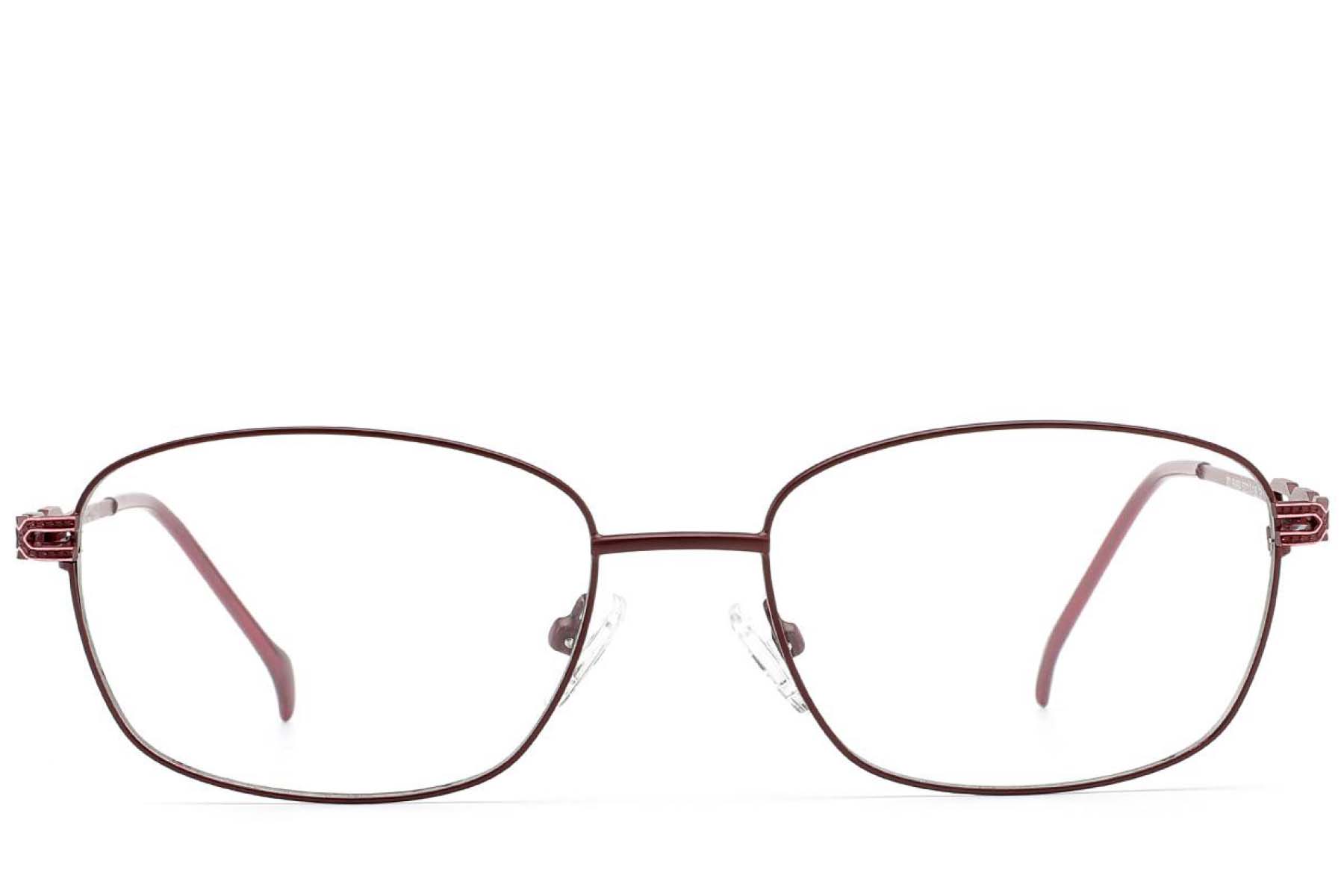 BS2012-2829_Red_Rectangular_Metal_Glasses_front