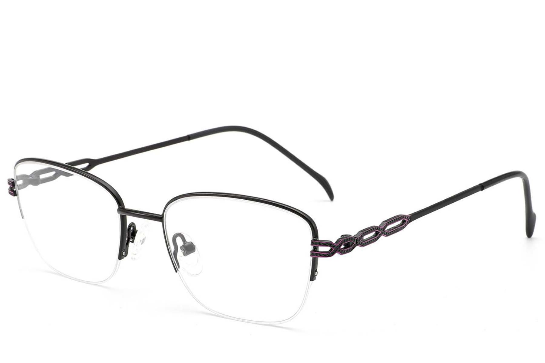 BS2012-2838_Black_Semi-rimless_Metal_Glasses_corner