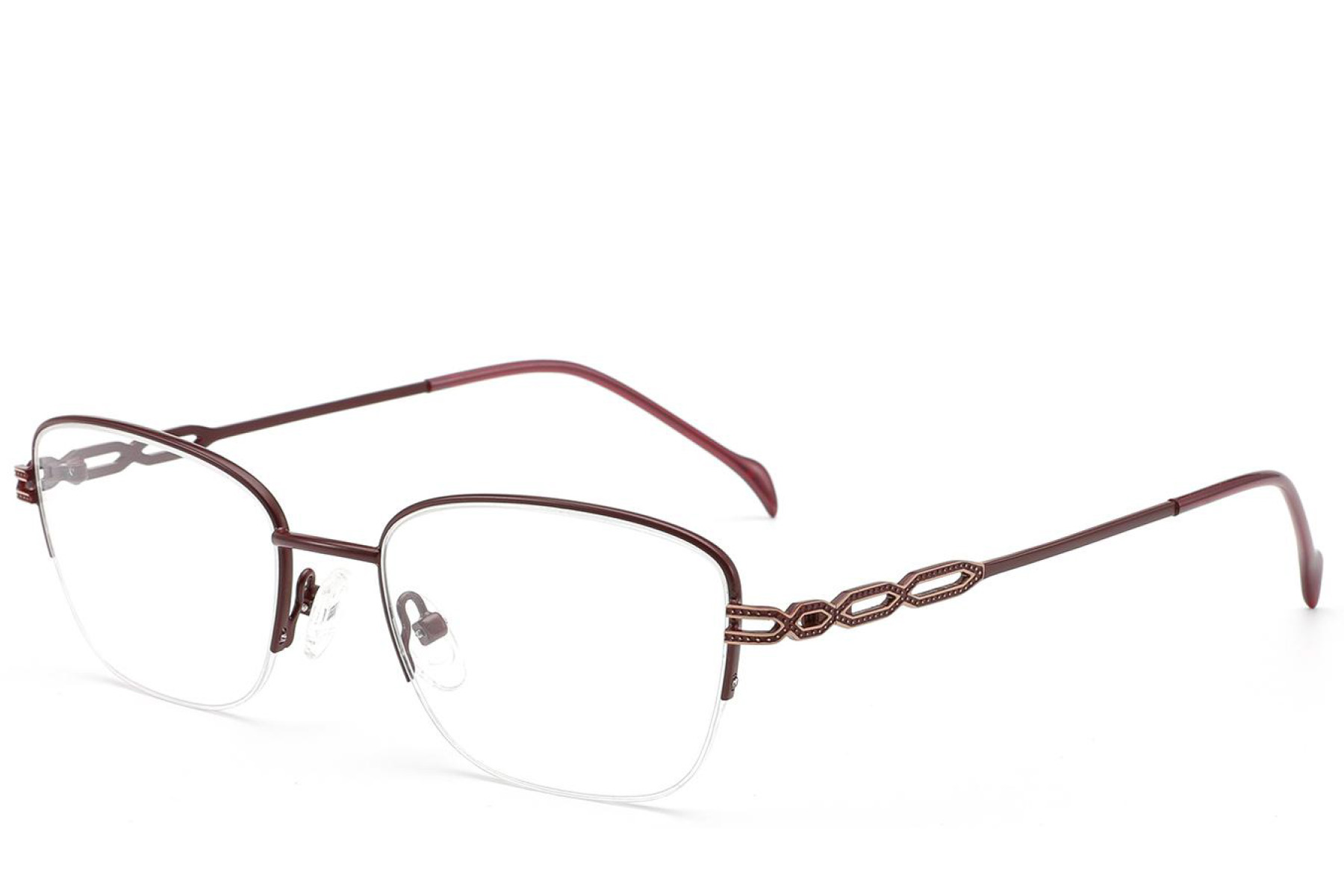 BS2012-2840_Brown_Semi-rimless_Metal_Glasses_corner
