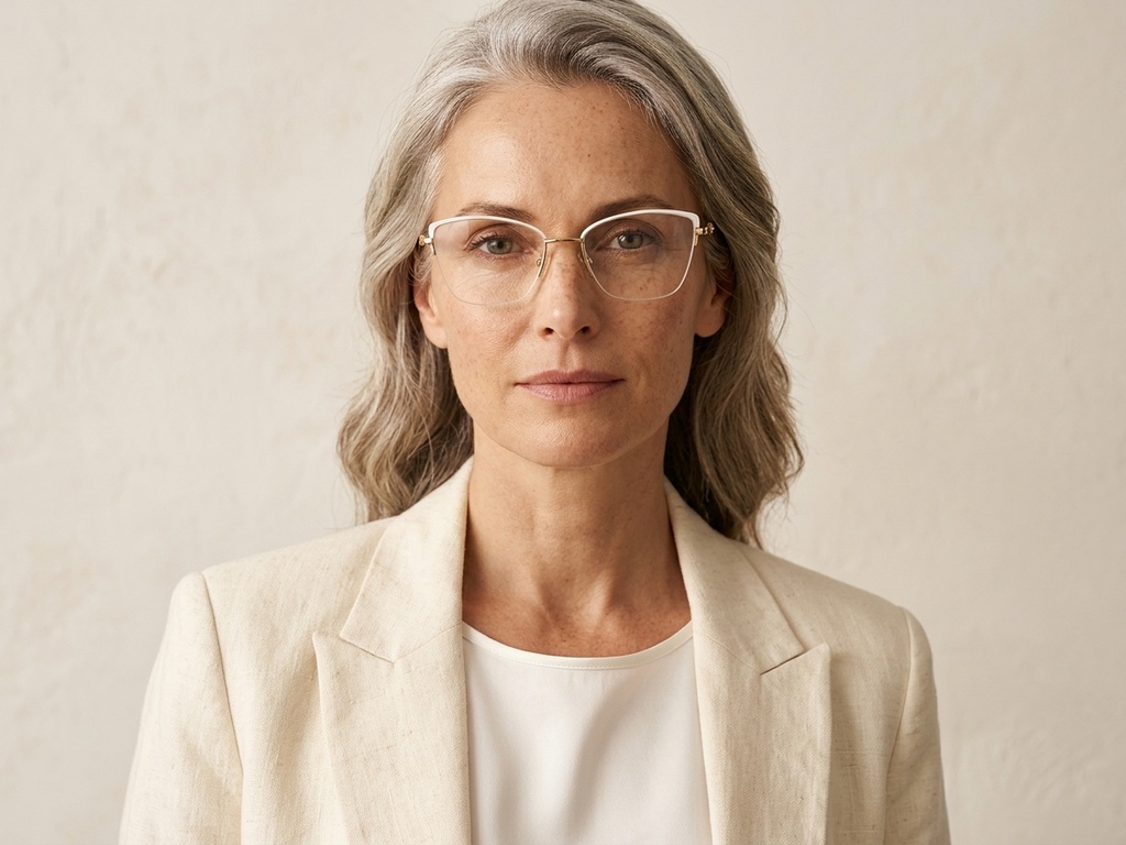 BS2012-2850_White_Semi-rimless_Metal_Glasses-tryon_female