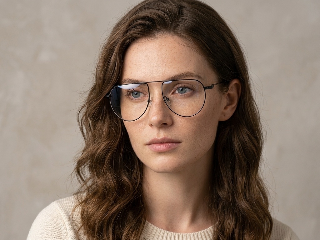 BS2012-2853_Black_Aviator_Metal_Glasses-tryon_female